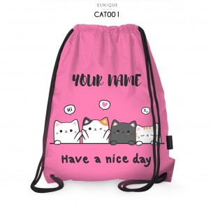 Drawstring Bag Cat CAT001